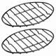 thumbnail image 1 of Paquete de 2 Rejillas para Asar Ovaladas - Rejilla de Enfriamiento Negra de 12 Pulgadas con Patas Integradas, Antiadherente - para Asador, Ideal para Rociar, 1 of 5