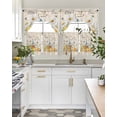 thumbnail image 4 of White Daisy Swag Curtains for Living Room/Bedroom Windows, Spring Floral Elegant Pastoral Botanical Bees Kitchen Curtains and Valances Set 36 Inch Length, Light Filtering Swags Valance Curtain Panels, 4 of 5