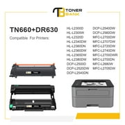 Toner Bank TN660 Toner Cartridge and DR630 Drum Unit Set Compatible for Brother TN-660 DR-630 HL-L2300D HL-L2320D MFC-L2740DW HL-L2380DW (1x TN-660 Toner + 1x DR-630 Drum Unit, Black)