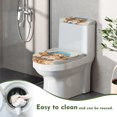 thumbnail image 5 of HELLHERO Toilet Seat Lid Cover Set Stretch & Non-Slip Toilet Top Cover Stays in Place 2-Piece Blue Hat Calf, 5 of 8