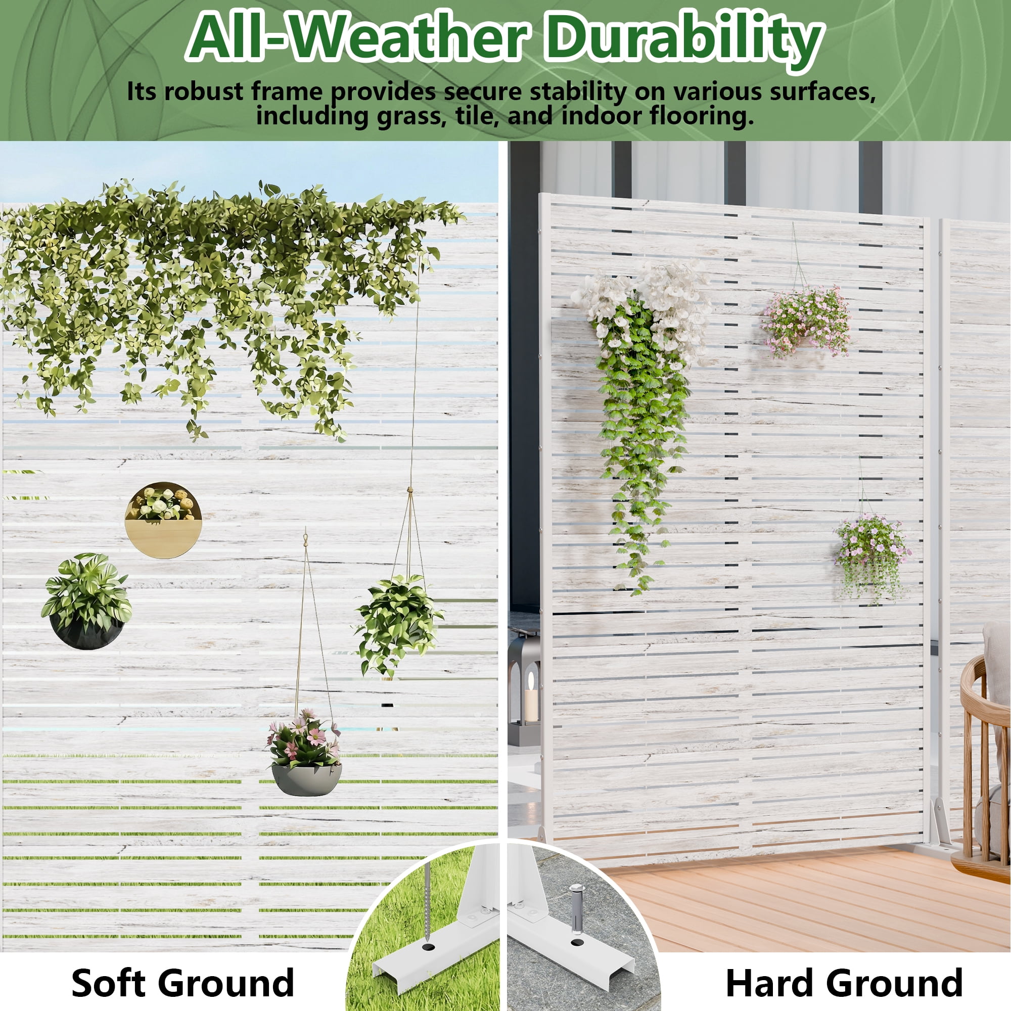 Outdoor Metal Privacy Screen Fence Panel
