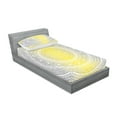 thumbnail image 2 of Ambesonne Mandala Fitted Sheet & Pillow Sham Set, Pale Colored Ombre, Twinxl, Grey Yellow, 2 of 2