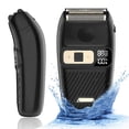 thumbnail image 3 of Afeitadora eléctrica de láminas para hombres y mujeres, resistente al agua, con pantalla LED, inalámbrica, recortadora de vello facial de doble lámina, recargable, IPX6, 3 of 5