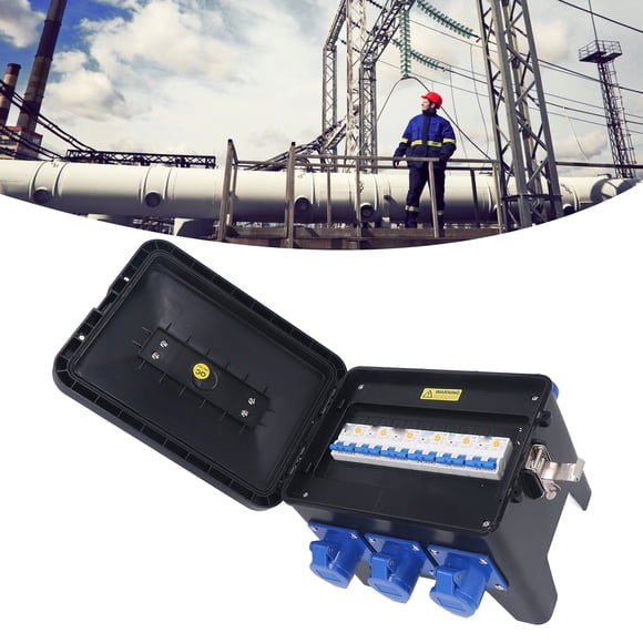 Distribution Box, Waterproof Power Distribution Box Wide Application Safe Nickel Plated Contacts AC 240-415V for Industries