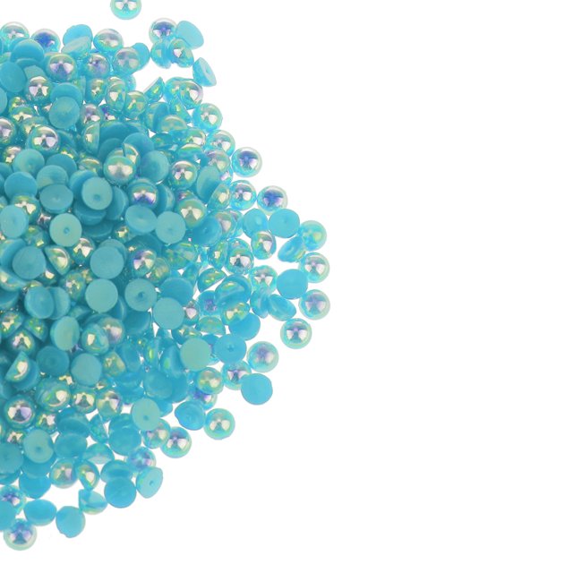 1000 Uds Perlas Semirredondas Traseras Planas 2-5 Mm Arte de Uñas Manualidades de Decoración DIY Baoblaze La mitad de los granos redondos
