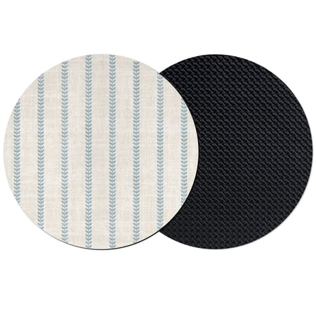 Modern Simple Art Coasters Set of 2 Absorbent Coasters for Drinks Blue Vertical Stripes Pattern Beige Coaster for Desk Coffee Table Protection Home Decor House Warming Gifts 4