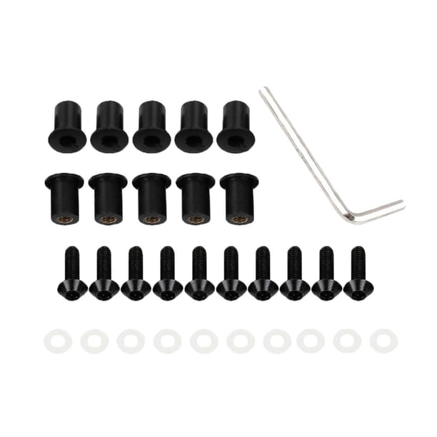 10 Pcs Tornillos de Parabrisas Macarena tornillo del parabrisas Con Llave Hexagonal Rojo