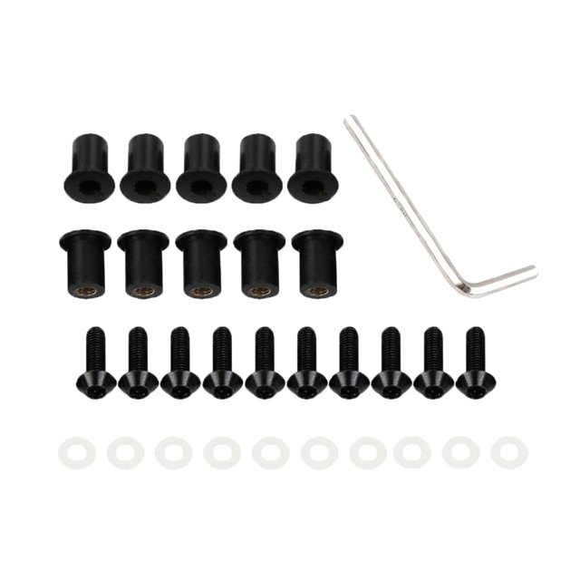 10 Pcs Tornillos de Parabrisas Macarena Con Llave Hexagonal Color Negro Plata Azul Rojo Dorado Verde Naranja Púrpura