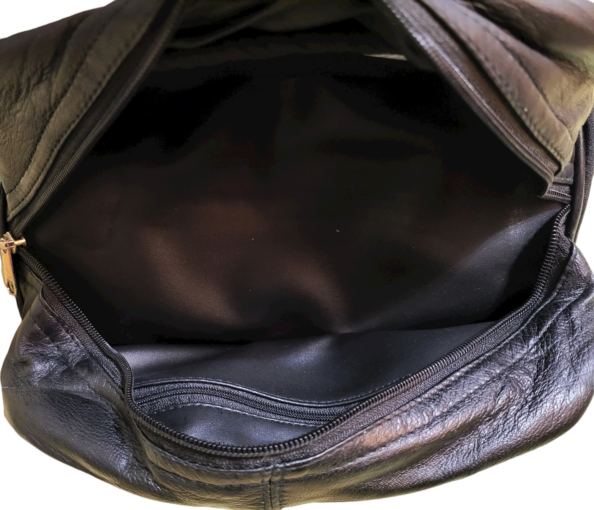 Mens Genuine Leather Shaving Bag Toiletry Dopp Kit with Zip Around Bottom - image 2 of 3