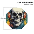 thumbnail image 2 of Pofeuu Modern Hip-Hop Skull Print Coasters for Drinks, 4Pack PU Leather Coasters, Bar Drink Coasters for Tabletop Protection, Furniture from Damage-Octagon, 2 of 6