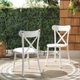 thumbnail image 3 of Safavieh Core Aluminum Outdoor Dining Side Chair - Set of 2, White, 3 of 13