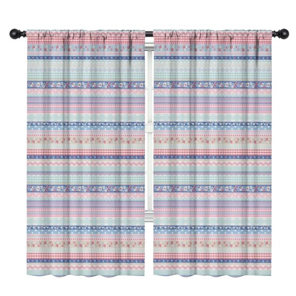 Blackout Kids Curtains,Pioneer Flower Childrens Insulated Curtains Set Of 2,Bedroom Essentials,Toddler Room Decor 42x84in(106x213cm)