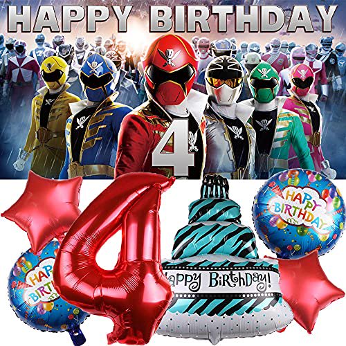 Power Rangers 4th Birthday Party Supplies Set Fourth Birthday