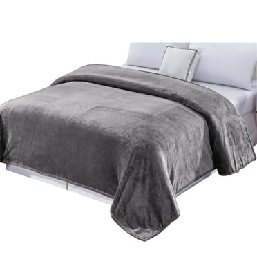 Plazatex Micro Plush Solid Parteen Soft Comfortable and Lightweight All Seasons Blanket Twin Grey