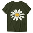 thumbnail image 4 of ZQUUVOU Womens T-Shirts Printed Crew Neck Short Sleeved Summer Casual Tops(Olive Green,L), 4 of 4