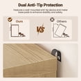 thumbnail image 5 of CHITOOMA Fluted Dresser for Bedroom, Modern Wooden 6 Drawer Dresser, Storage Cabine Chest of Drawers for Living Room Hallway, Natural, 5 of 8