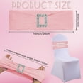 thumbnail image 3 of 100 Pack Spandex Stretch Chair Sashes Bows Elastic Chair Cover Bands Ties with Buckle Slider for Wedding Party Banquet Restaurant Baby Shower Christmas Decorations (Dusty Pink), 3 of 14