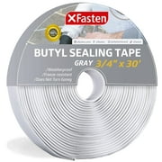 XFasten Butyl Putty Tape, Gray, 1/8-Inch x 3/4-Inch x 30-Foot, Heavy Duty and Leak Proof Rubber Putty Tape for RV Repair, Window, Boat Sealing, Glass and EDPM Rubber Roof Patching