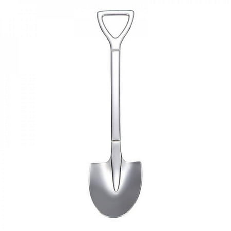 

Factory Price!304 Stainl Steel Shovel Spoon Cute Engineer Flat Pointed Shovel Spoon Eat Dert Cake Ice Cream Watermelon Spoon