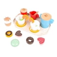 thumbnail image 2 of Juego de té de madera, juego de fiesta de té para niñas pequeñas, juego de té de juguetes de comida para pequeños, accesorios de cocina de juego Sunnimix Juegos de imaginación en la cocina, 2 of 8
