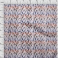thumbnail image 3 of oneOone Tissu en Soie Tabby Chevron Imprimé Ikat au Mètre 42 Pouces de Large, 3 of 4