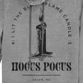 thumbnail image 2 of Junior's Hocus Pocus I Lit Black Flame Candle Cowl Neck Sweatshirt Gray Heather 4X Large, 2 of 4