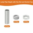 Uxcell G4 Lamp Hardware Fixtures Kit, M10x30mm Thread Lamp Pipe Nipple
