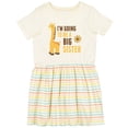 thumbnail image 3 of Inktastic I'm Going to Be a Big Sister Giraffe Girls Toddler Dress, 3 of 5
