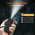thumbnail image 6 of MULISOFT Walkie Talkies Long Range, Rechargeable Walkie Talkie for Adults with Earpieces & Li-ion Battery, Walky Talky with Flashlight and Charger, 2 Pack, 6 of 10