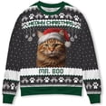 thumbnail image 4 of Custom Photo Cat Ugly Christmas Sweater, Cat Mom Dad Unisex Sweatshirts, Ugly Sweater Cat, Gifts For Cat Lovers (Pink, 2XL), 4 of 7