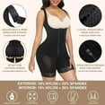thumbnail image 3 of Tummy Control Shapewear for Women Plus Size Postpartum Body Shaper Butt Lifting Bodysuit with Open Crotch, Black, 3 of 6