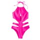 thumbnail image 5 of Gibobby Traje de baño sexy de una pieza Traje de baño Monokini de talle con control de barriga para mujer con corte cruzado en la parte delantera(Rosa,XL), 5 of 5