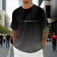 thumbnail image 2 of YAYUBA Mens Short Sleeve T-Shirts Casual Graphic Gradient Printed Tee Crewneck Summer Beach Hawaiian Vintage Shirts Dark Gray M, 2 of 4