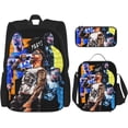 thumbnail image 1 of Jey USO Wrestler Backpack 3 Pieces Set With Lunch Box And Pencil Pouch Combination for Work/Sport/Picnic Classic Laptop Backpack Travel Daypack Stationery Bag, 1 of 7