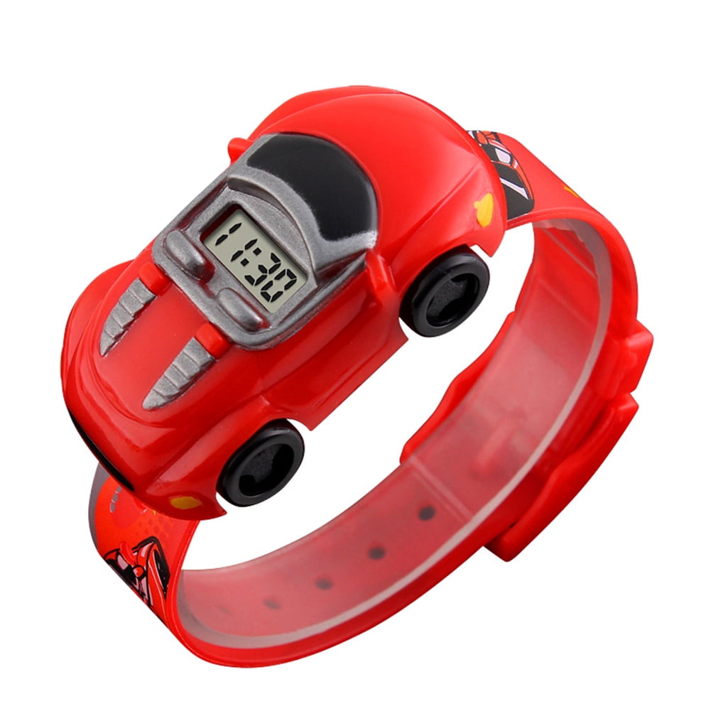 Children's Fashion Electronic Watch Innovative Car Shape Toy Watch for
