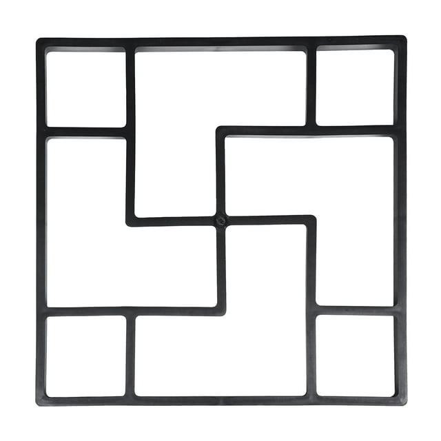 DIY Pavement Mold for Garden Use Reusable Plastic Path Maker Easy to Clean Black 1pc