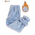 thumbnail image 2 of Spencer Womens Warm Coral Fleece Plush Pajama Pants Winter Thick Casual Lounge Pants Bottoms Homewear "Blue", 2 of 7