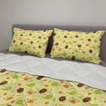 thumbnail image 2 of Marine Comforter & Sham Bedding Set, Continuous Cartoon with Whale Crab Turtle and Shells, 3 pcs Duvet Set Microfiber Filling Quilt, 5 Sizes, Yellow Multicolor, by Ambesonne, 2 of 4