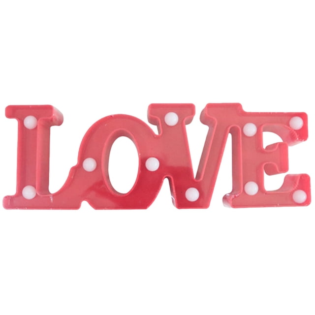 Centro de mesa con letras de amor, luz LED decorativa con el alfabeto, signo de amor para el Día de San Valentín
