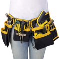 thumbnail image 2 of Cinturón de herramientas Cinturón de herramientas con 11 bolsillos, bolsa de herramientas, tela Oxford impermeable, con correas ajustables, para electricistas, carpinteros, constructores 52 cm, 2 of 4