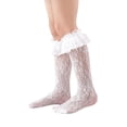 thumbnail image 3 of FOCUSNORM Girls' Stockings Pure Color Skin-Friendly Mesh Design Lace, 3 of 5