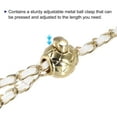 thumbnail image 5 of Purse Chain Strap, 47 Inch Iron Chain Strap Adjustable Chains Replacement for Wallets Clutch Bags White/Gold Tone, 5 of 5