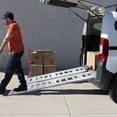 thumbnail image 3 of YIYIBYUS 2PCS Aluminum Trailer Ramps with Top Hook Attaching End, Heavy-Duty Truck Car Auto Trailer Ramps 6800 Lbs Capacity, Universal Loading Ramp for Truck Auto,Tractor, Motorcycle, 3 of 19
