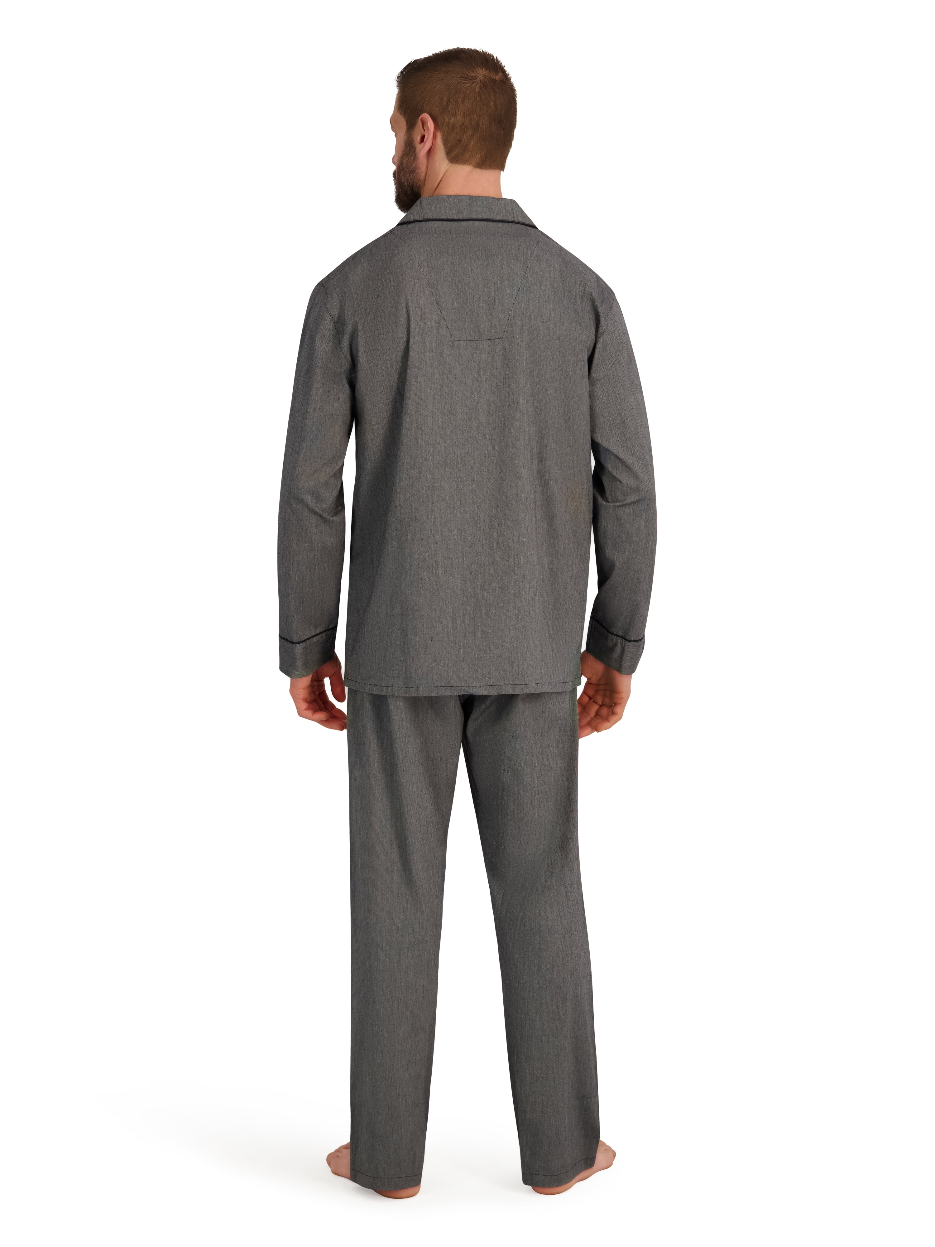 Hanes Men's Stretch Woven Pajama Set, 2-Piece, Sizes S-2XL