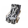 thumbnail image 4 of Floral Soft Flannel Fleece Throw Blanket, Flower Leaves Ivy Plant Swirl Like Image with Abstract Shadow Print, Cozy Plush for Indoor and Outdoor Use, 50" x 70", Pale Grey White, by Ambesonne, 4 of 6