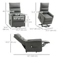 thumbnail image 2 of CoSoTower Lift Chair for Elderly, Power Chair Recliner with Remote Control, Side Pockets for Living Room, Dark Grey, 2 of 7