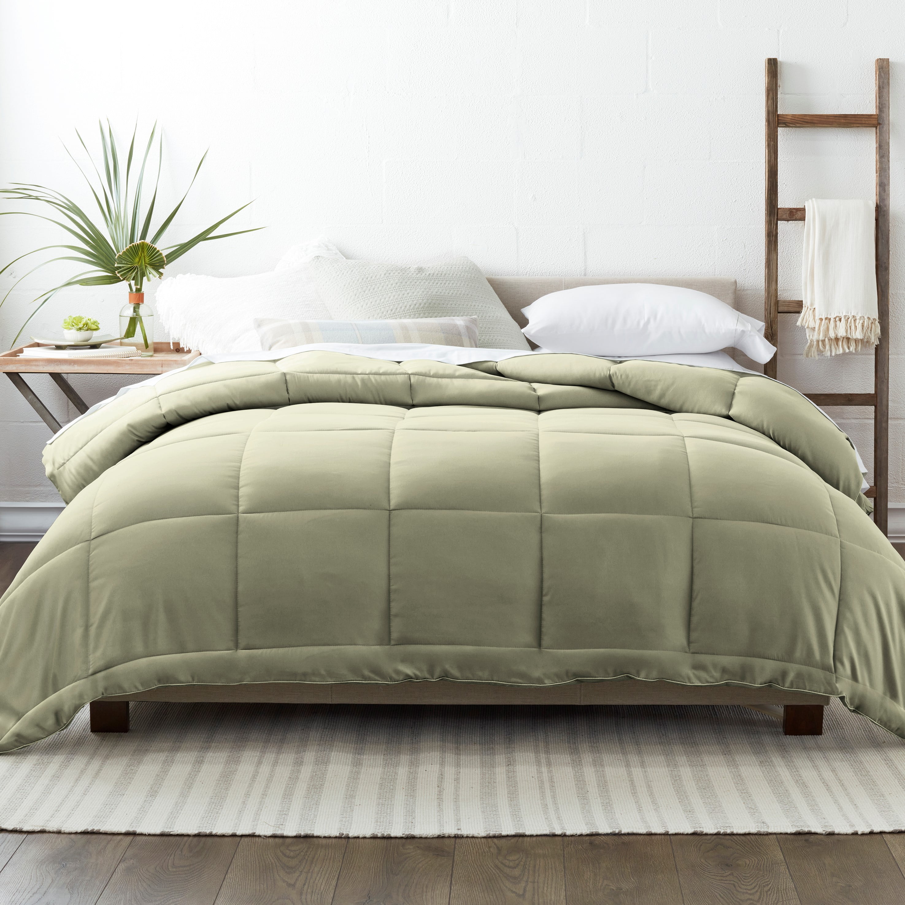 Details about   Tremendous All Season Down Alternative Comforter Sage Striped US Full XL Size 