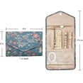 thumbnail image 2 of Travel Jewelry Organizer Roll, Foldable Jewelry Case for Journey-Rings, Necklaces, Bracelets, Earrings, Flower, 2 of 7