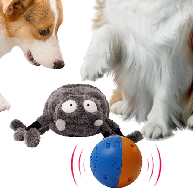 Pelota interactiva para perros que rebota, peluche de animal de peluche, pelota saltarina, juguete interactivo portátil para perros pequeños, medianos Araña
