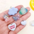 thumbnail image 3 of U8MO Mix 10pcs Cute Cartoon Resin Charms Pendants For Jewelry Making Keychain 9 Color-Mix 10pcs - rose red, 3 of 9